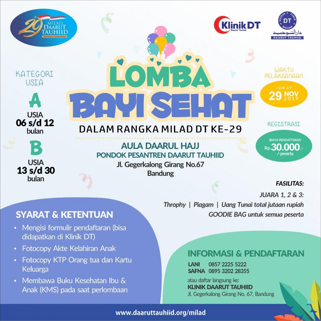 Klinik DT Buka Pendaftaran Lomba Bayi Sehat  Pondok 